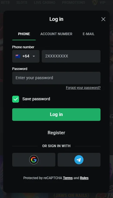 LEON Casino Log In
